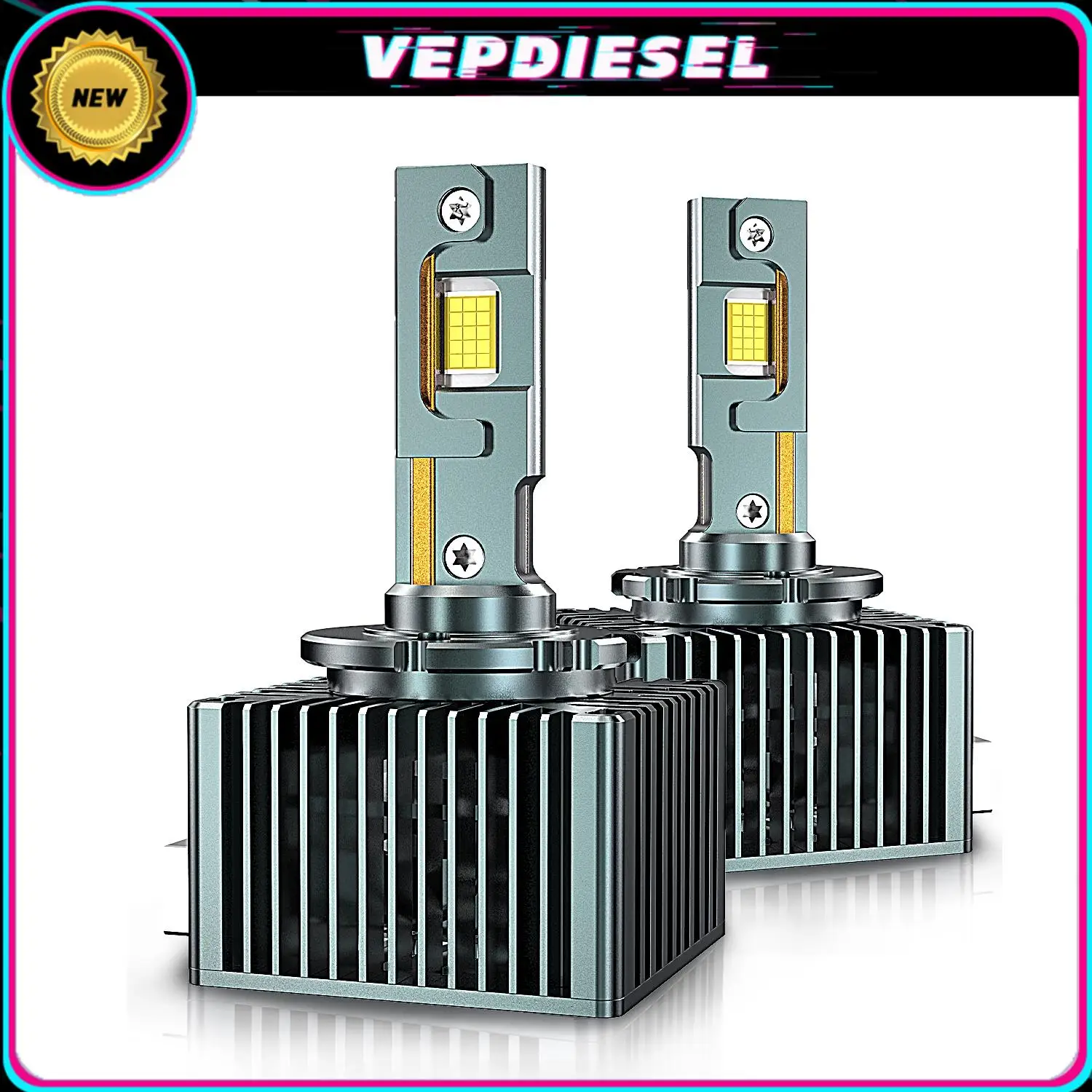 

Светодиодные автомобильные фары серии F6S D 6000K 40000LM 30 4070-D Светодиодные чипы Интерфейс D3S для сборки автомобильных фар