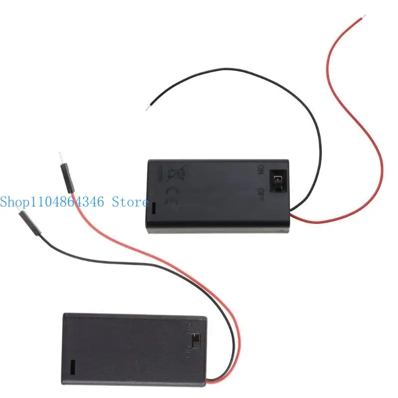 5ASD AA CASE 2 Cells/ 4 Cells Battery Box Box Box With Leads with On/ Off Switch (Slive Clop)