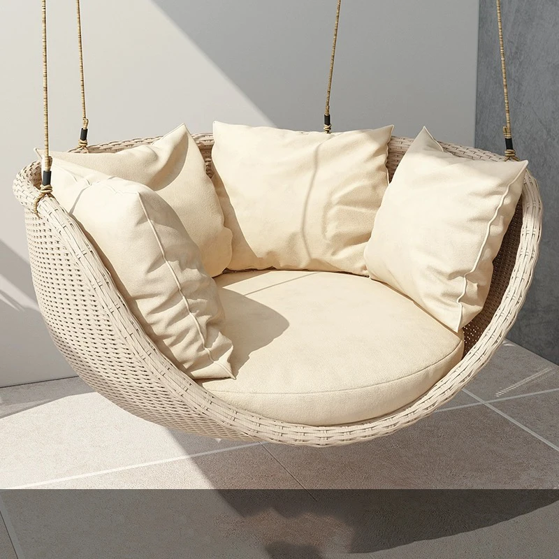 Rattan Swing Chair Courtyard Patio Outdoor Indoor Furniture Aluminum Sofa