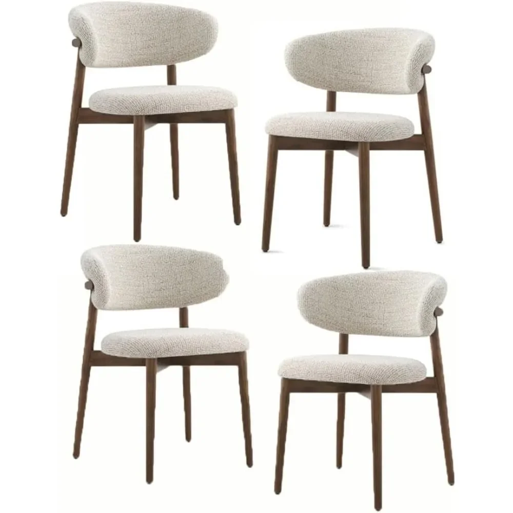 4Pcs Dining Chair,Modern Armless Side Chairs Single Leisure Chair Home Back Chair Makeup Chair for Kitchen Living Dining Room