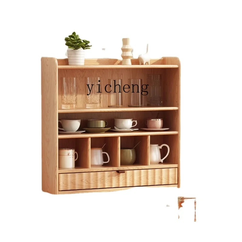 Zk Solid Wood Grillwork Water Cup Storage Rack Mug Coffee Cup Storage Rack Dining Table Showcase