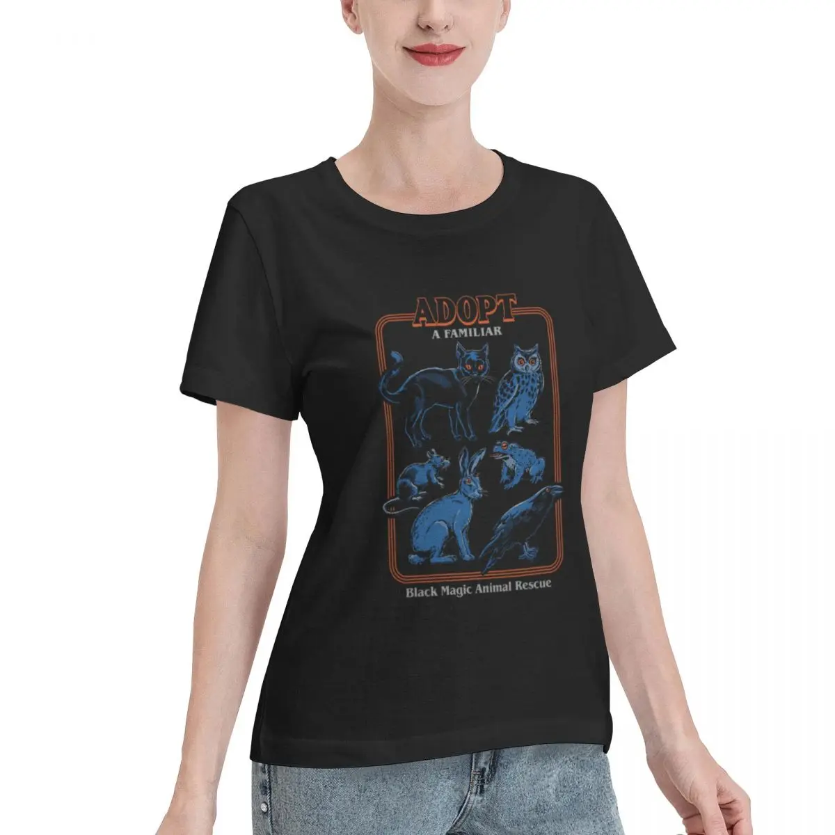 Long Lasting Adopt A Familiar Women's T-shirt Spring Outfit Trendy Basic Tee
