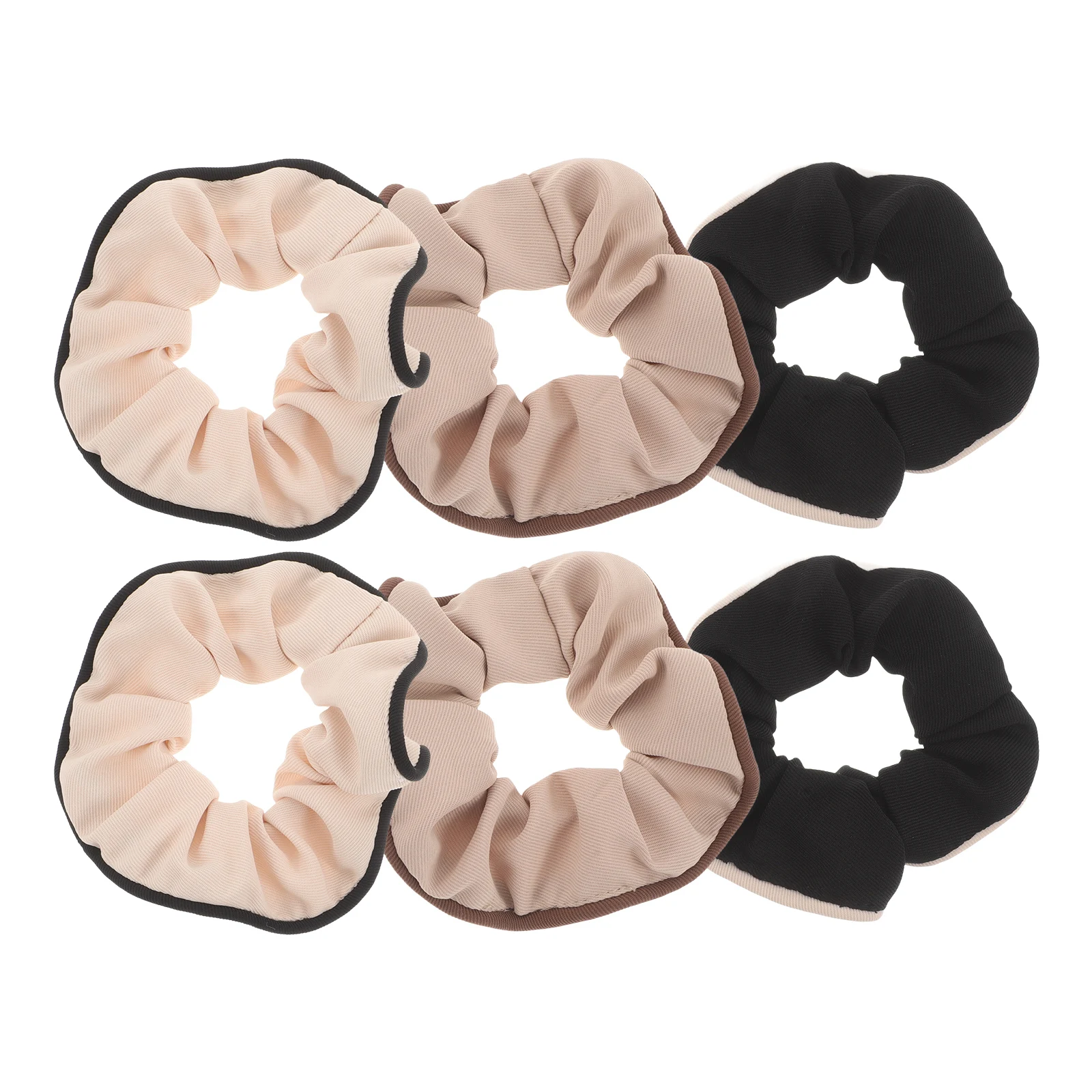 

6pcs Big Scrunchies Milk Coffee Color Cotton Linen Material Extra Large Hair Ties for Thick Hair Accessories Girls