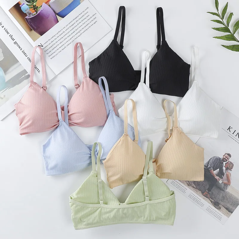 Girls Tube Top Training Bra Wireless Thin Cup Bra Fashion Comfortable Teenage Underwear Teenage Girls Clothing 14 16 18 Years