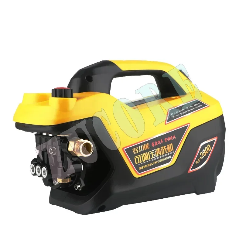 Lavadora de coche con regulación de presión, pistola de agua de 220V, máquina de limpieza de alta potencia, cepillo de agarre, bomba de agua, artefacto de lavado de coches portátil