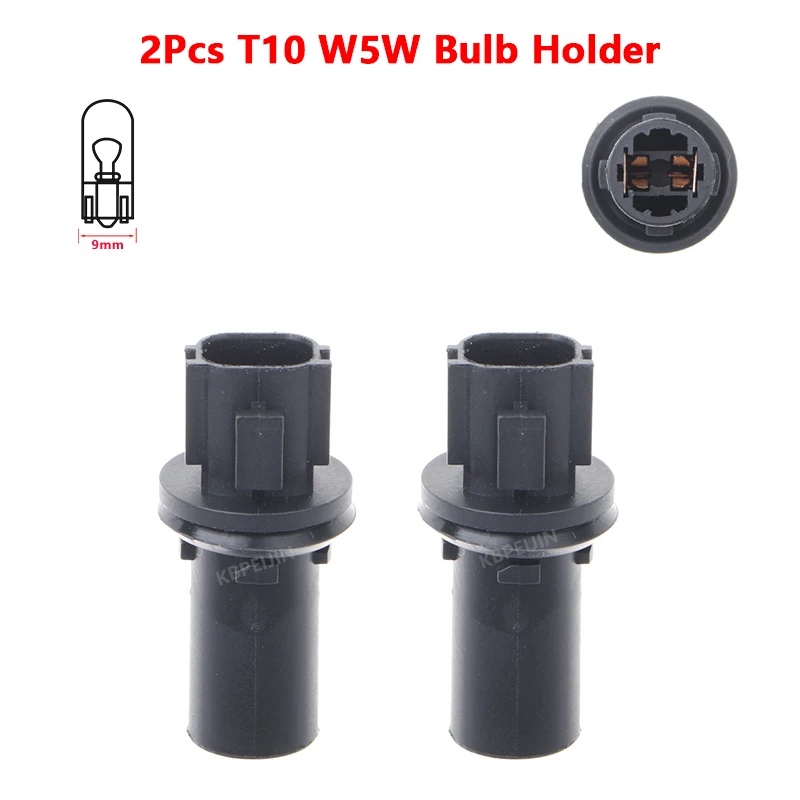 

For Nissan Tiida 2007 Clearance Light Socket T10 Bulb Holder Car Lamp Replacement Parts 2PC