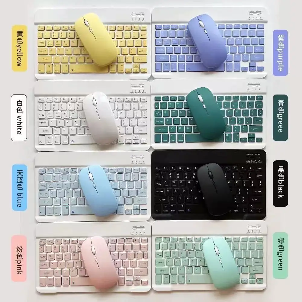 10-inch Bluetooth Keyboard and Mouse,Magic Control,silent,rechargeable Universal for Mobile Phones and Tablet Computers