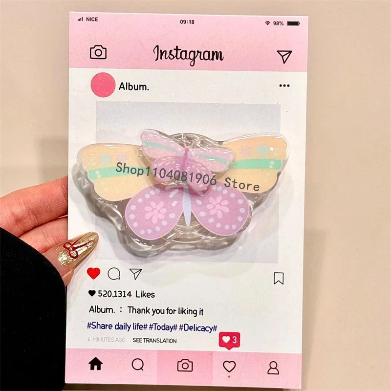 

Корейский милый поворотный сладкий бабочка, ручка Tok Griptok, кронштейн для IPhone, Samsung, аксессуары для телефонов, держатель, кольцо, подставка, подарок