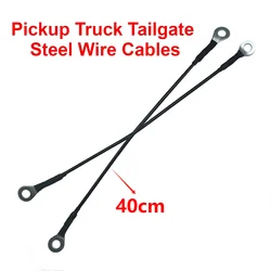 1Pc/2Pcs 40cm Universal Pickup Truck Tailgate Support Steel Wire Hitch Strap Cables