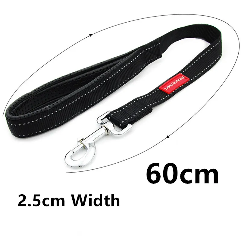 Dog Leash Reflective Short Dogs Leash Nylon Rope Pet Chain Soft Handle Waterproof Leash for Dog Walking Traction Pet Accessories