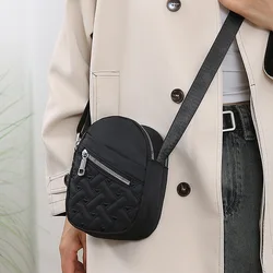 Mobile phone bag women's crossbody 2023 new mini small bag canvas bag trendy versatile vertical shoulder key coin purse