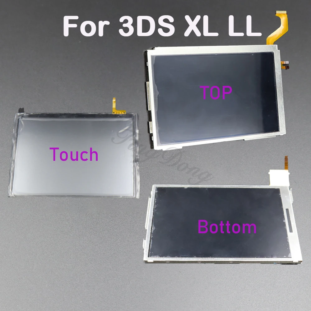 1PC/Set For 3DS Glass Touch Screen Panel Display Digitizer Top Upper or Bottom Lower LCD Screen For 3DS XL LL Controller Repair