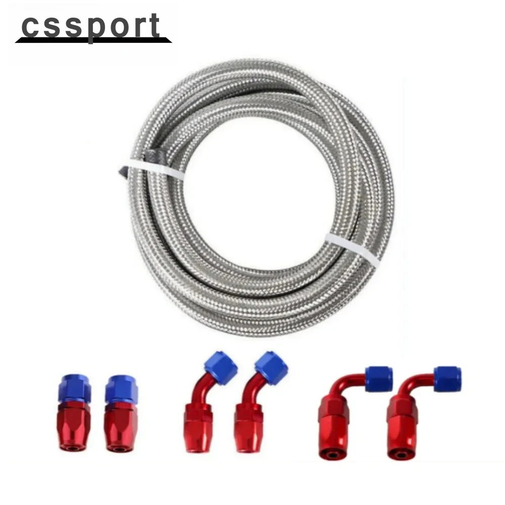 

Универсальный AN4 нейлоновый и нержавеющая сталь плетеный шланг CPE для топливного газа с 0 ° 45 ° 90 ° Комплект фитингов для тормозных жидкостей Метанол