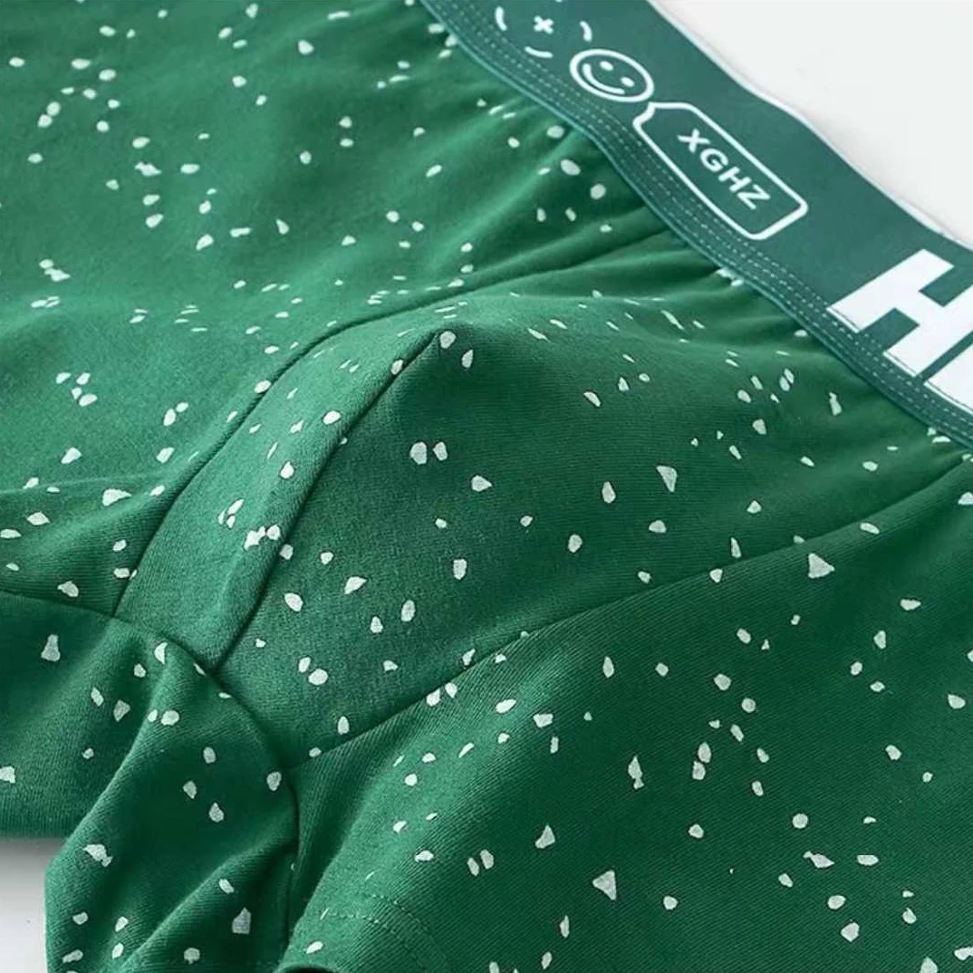 7 قطع من سراويل الملاكم القطنية للرجال بنمط رقطة بيضاء، ملابس داخلية مريحة للارتداء اليومي، ألوان متعددة قابلة للتنفس #4