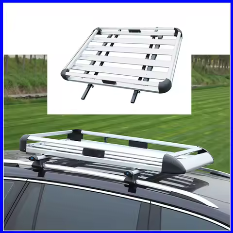 Universal Car Roof Rack Silver Black 1.27/1.4 Double Deck Car Roof Rack Aluminum Alloy Top Carrier Luggage Basket For SUV Car