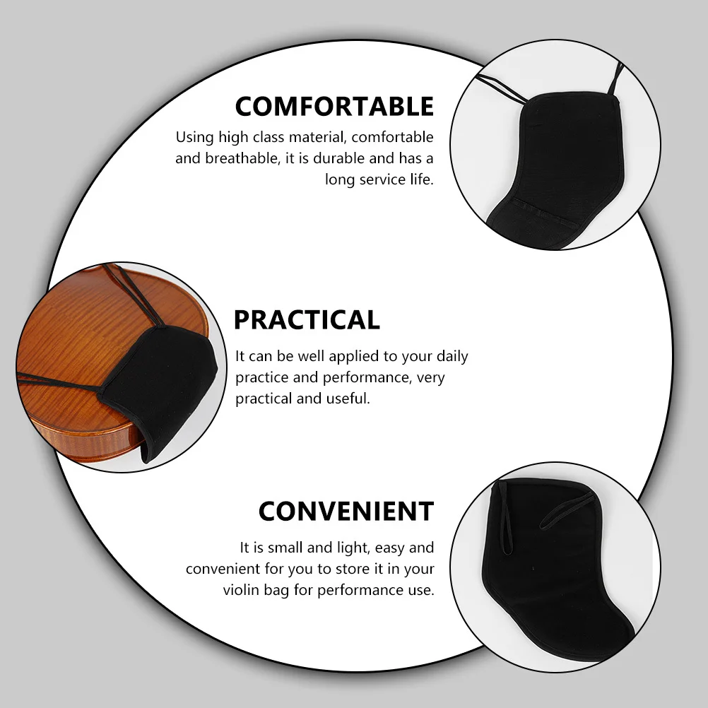 

Violin Chinrest Pad Skin-Friendly Comfortable Design Redness Protection Durable Violin Accessory For Practice Performance