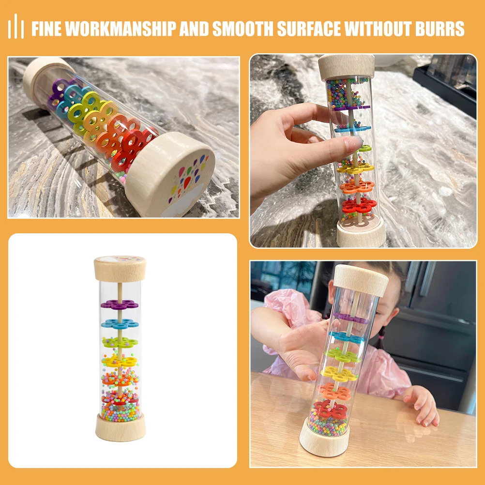 

Rain Tube Musical Instrument Toy for Kids Large Colorful Sensory Auditory Development Grasp Training Fine Motor Skills Cognitive