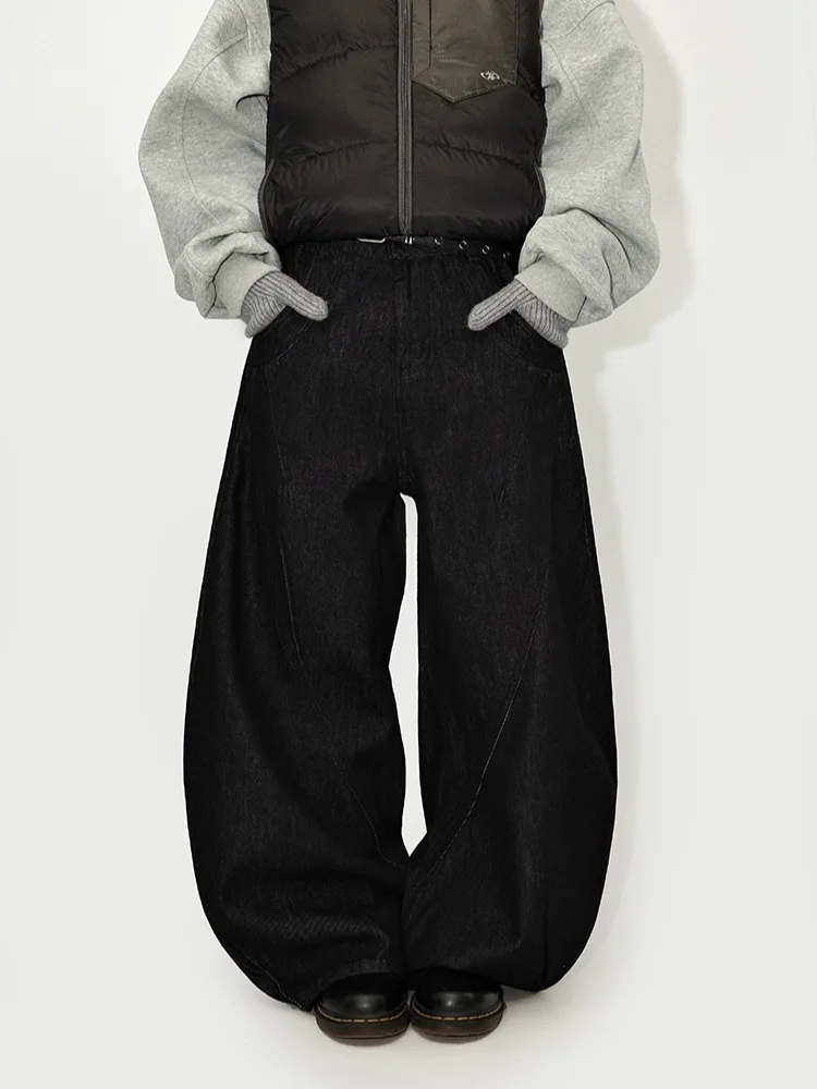 

Джинсы Gulu Oh Retro K из денима с широкими штанинами, оригинального цвета, с 3D-кроем, силуэт «бананы», женские джинсы с высокой талией, модель «нож»