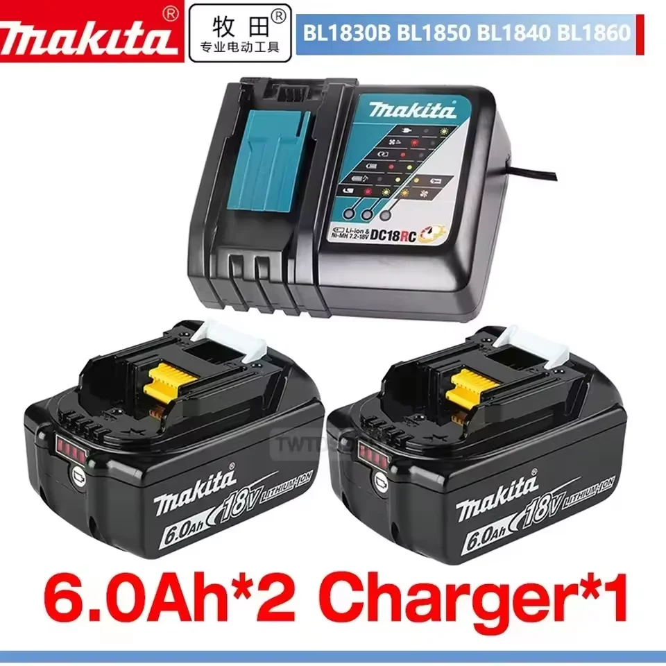 Echte 6AH makita BL1860 18V batterij elektrisch gereedschap Li-ion vervanging LXT BL1850 BL1840 voor 18V schroevendraaier met BMS TPCELL 18V