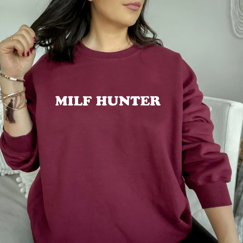 Milf Hunter Winter Fashion Women Harajuku Sweatshirts Causal Loose O Neck Streetwear Jumper Trendy Tv Shows Hoodies Clothing Top