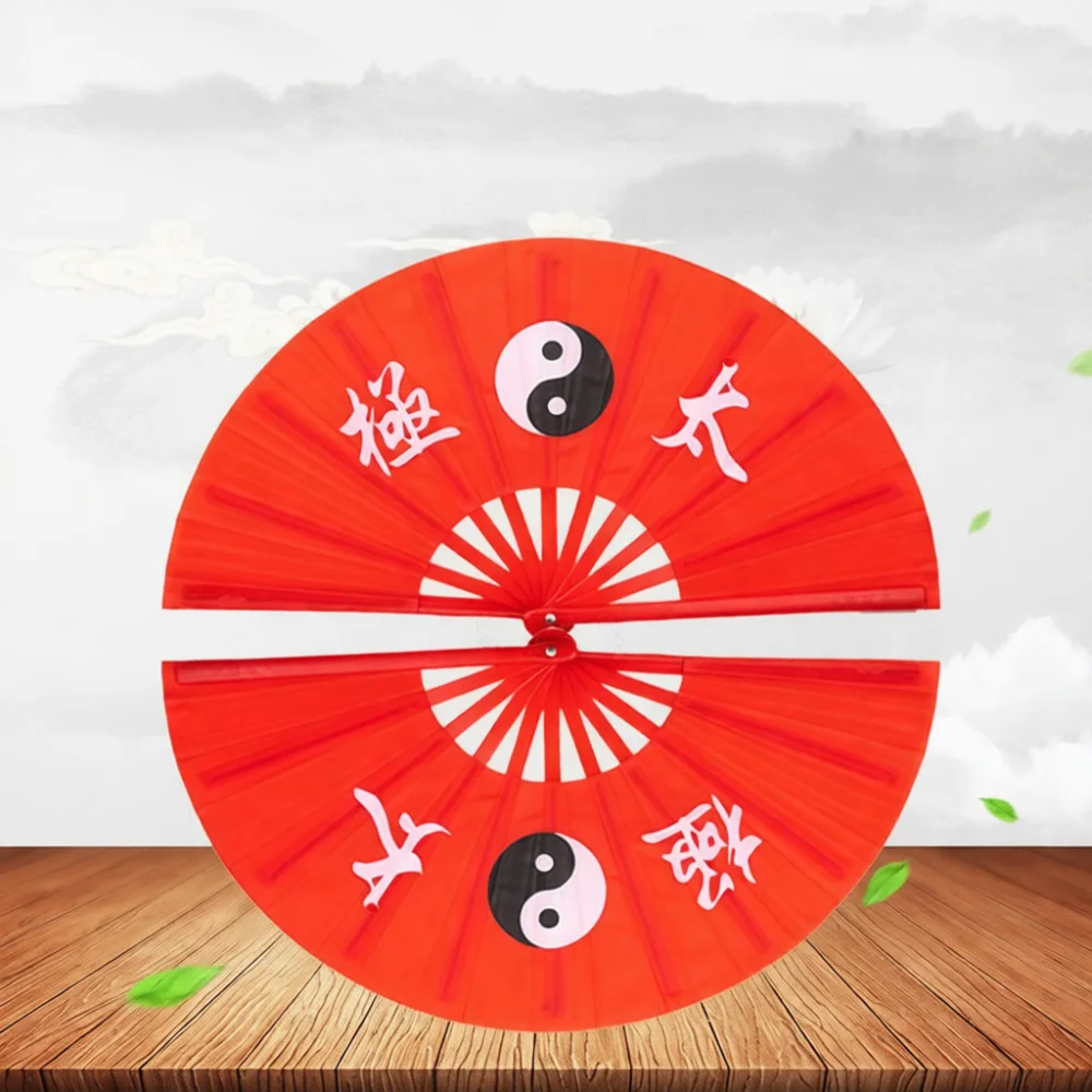 Professional Tai Chi Fan Kung Fu Folding Fan Martial Arts Chinese Style Dance Performance Stage Exercise Bamboo Plastic Prop