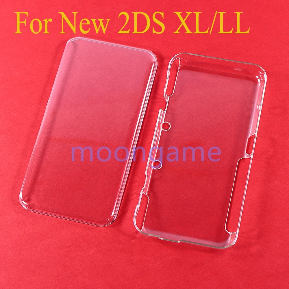 8sets For New 2DS XL LL Games Console Rigid Plastic Clear Crystal Protective Hard Shell Skin Case Cover