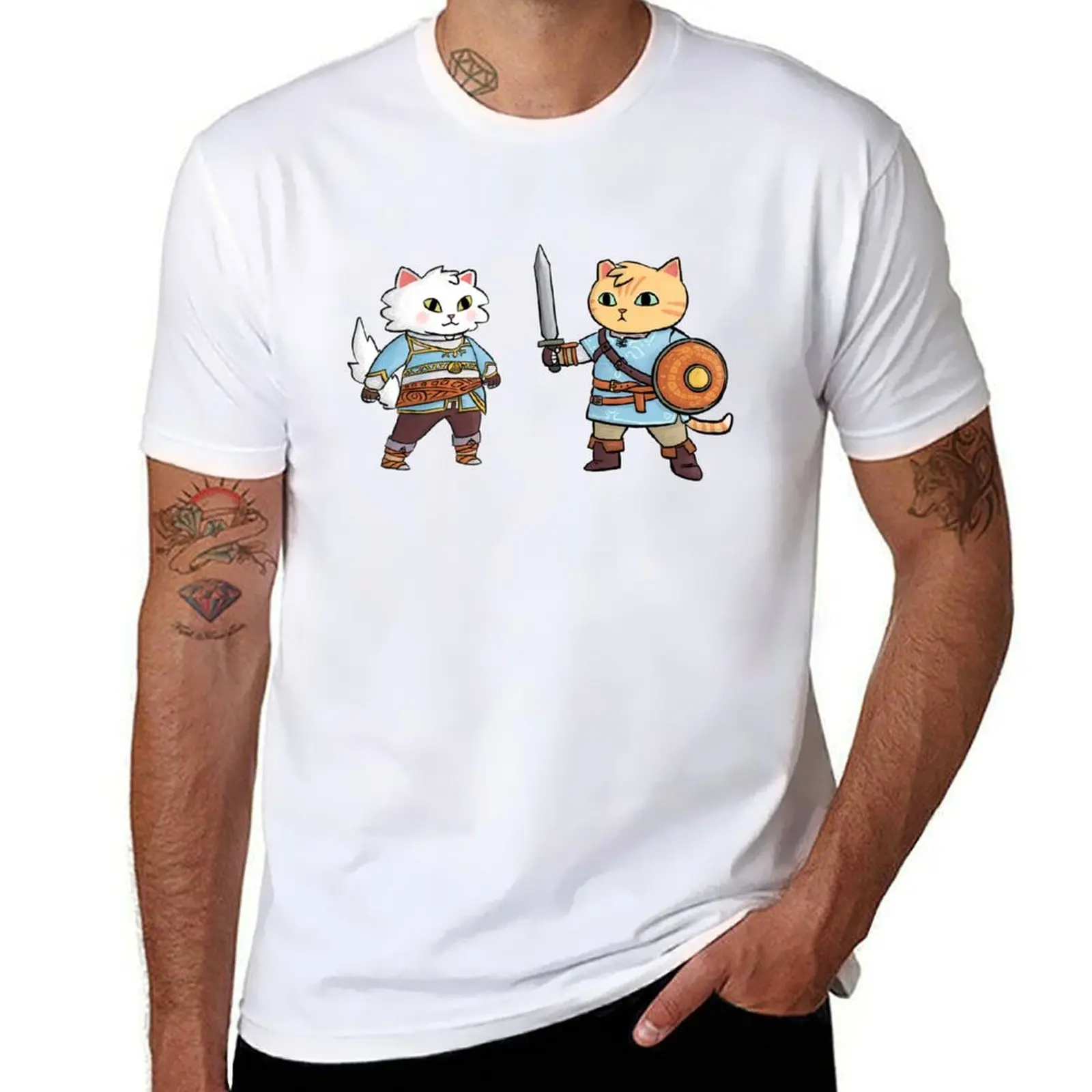 Cat Heroes T-Shirt aesthetic clothes heavyweights anime figures graphic t shirts men t shirts high quality