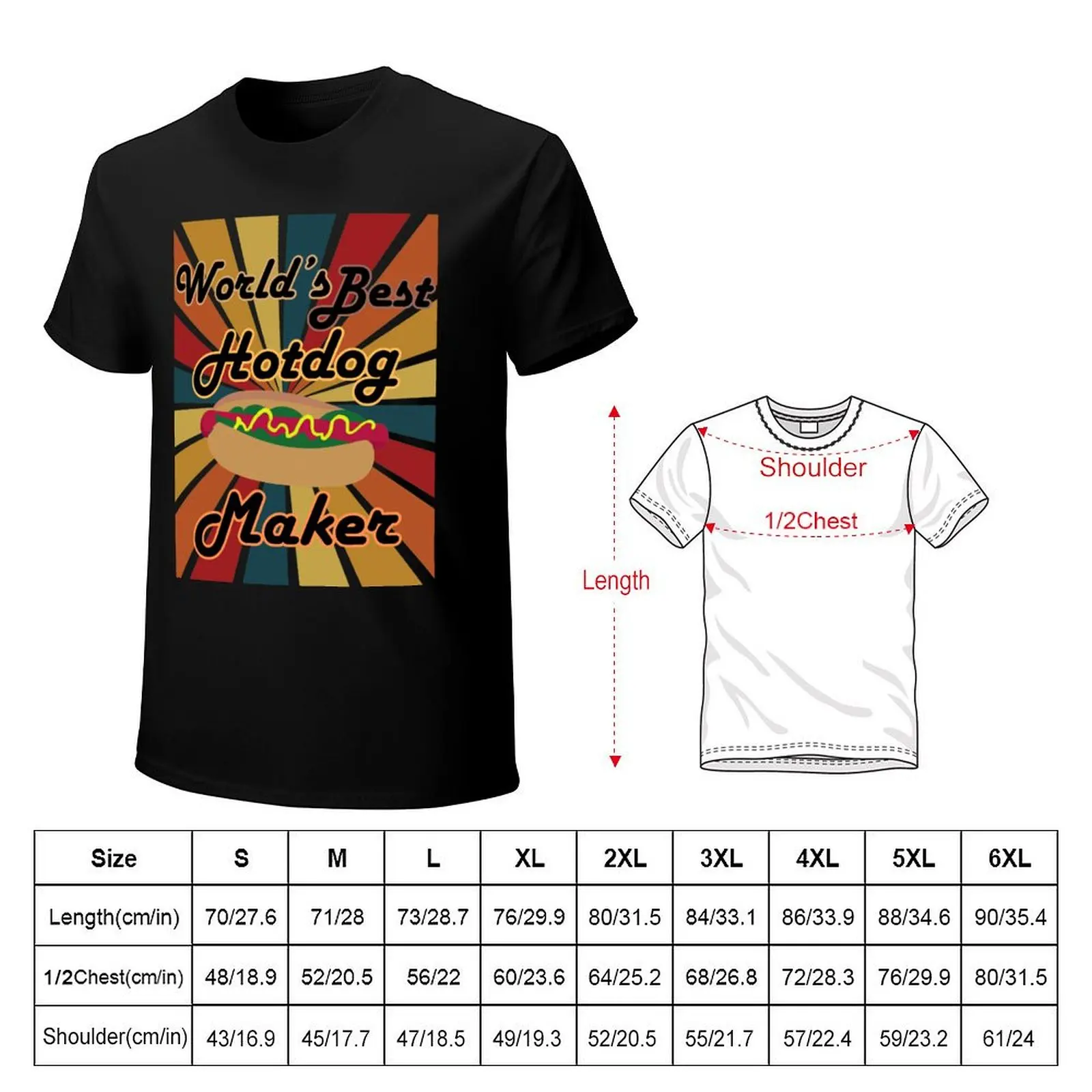 World's Best Hotdog Maker Funny Hot Dog T-Shirt Utility Work Short Sleeve Top