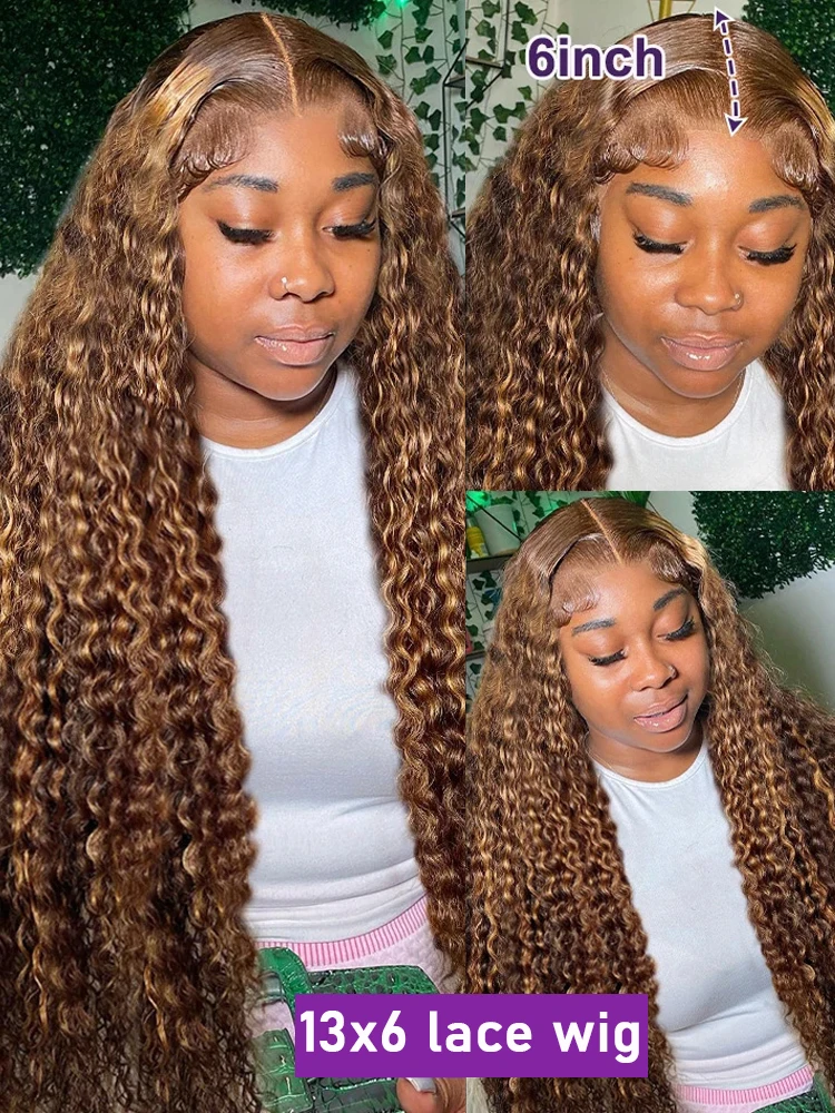 Highlight 13x6 Hd Lace Frontal Wig Human Hair Pre Plucked Deep Wave 30 40 Inch 13x4 Honey Blond Curly Lace Front Wigs Human Hair