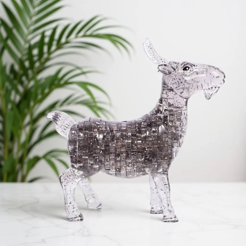 

1 шт. Изысканная хрустальная стеклянная фигурка козла, настольное украшение, модный предмет домашнего декора, креативный акцент для винного шкафа, хрустальный подарок на день рождения