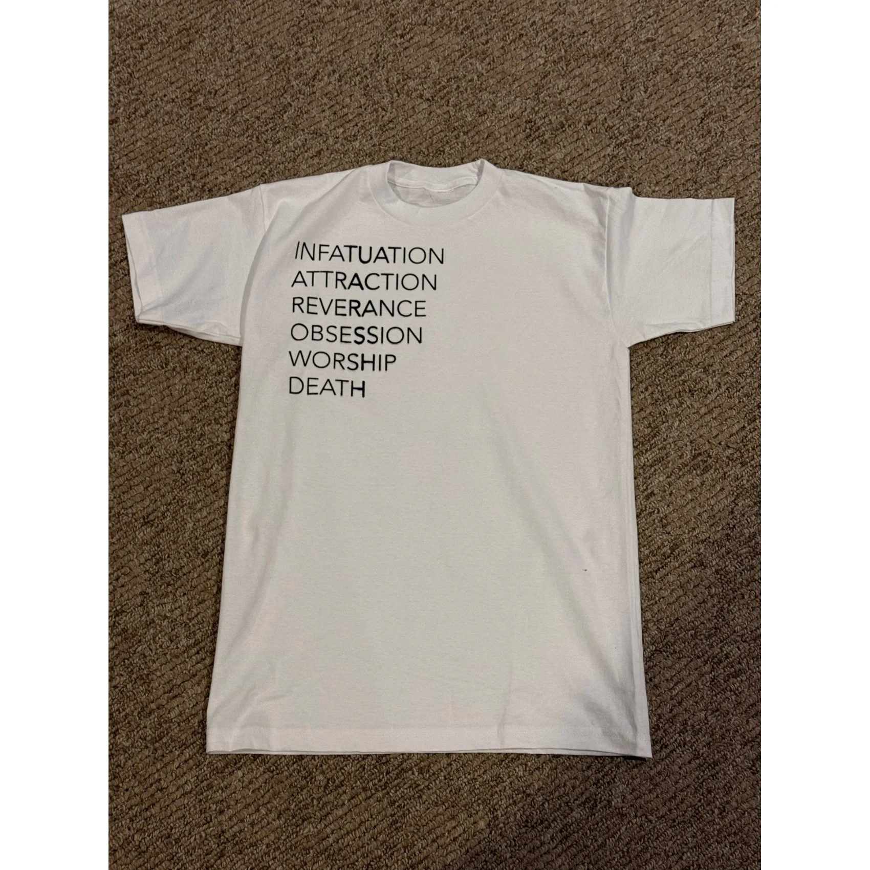 Letter pattern printed loose fashionable T-shirt trendy original street style summer cool comfortable cotton refreshing shade