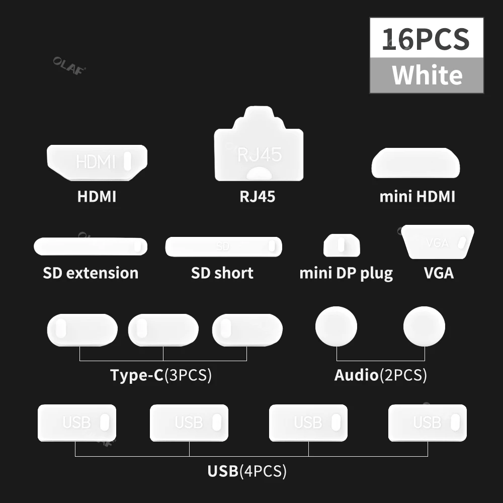 Universal Notebook USB Silikon Anti Staub Plug16pcs Laptop Staubdicht Stopper Staub Stecker USB Computer Interface Wasserdichte Abdeckung