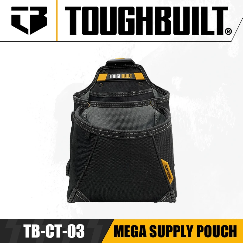 

TOUGHBUILT TB-CT-03 Mega Supply Pouch Multi-functional Tool Belt Pouch for Carpenters/plasterers Multi-function Toolkit