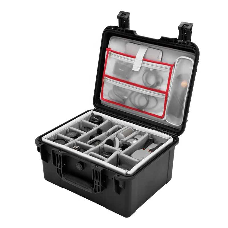 Custom M480B Plastic Hardcase Storage Box Waterproof Hard Shell Camera Case With Padded Dividers