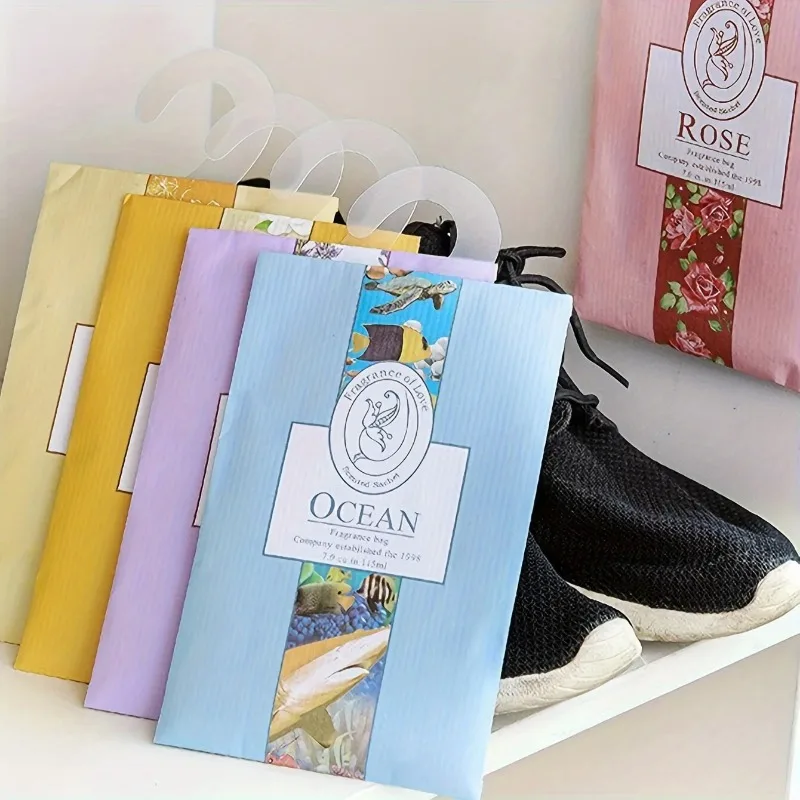 5Pcs Scented Wardrobe Hanging Bags Portable Air Freshener Deodorizer for Home Dorm Closet