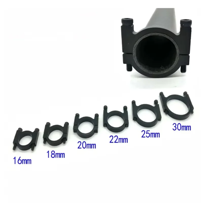 CNC Machining Aluminum Alloy Tube Clamp for 16mm 20mm 22mm 25mm 30mm Carbon Tube Connection Multi-axis Drone Frame Connection