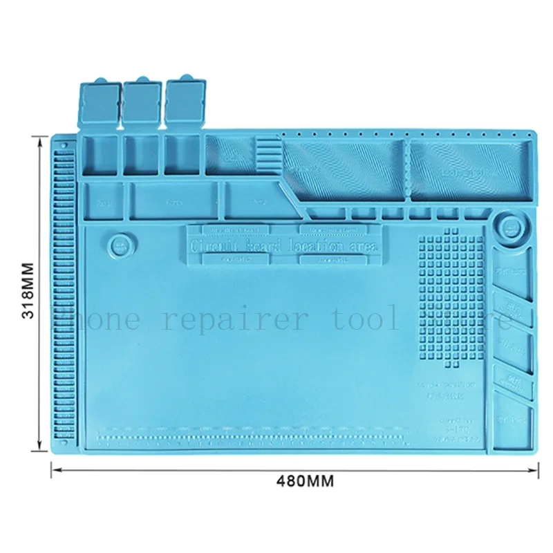 จัดส่งฟรี S-170 480X318มม.ซิลิโคน Pad ทำงานความร้อนฉนวนกันความร้อนบำรุงรักษาแพลตฟอร์มสำหรับ BGA PCB บัดกรีซ่อมเครื่องมือ
