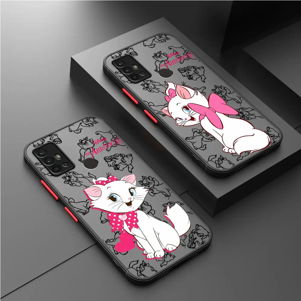 Disney Mary Cat Phone Case for Samsung Galaxy A12 A22 A32 5G A52 A72 A71 A51 A13 A31 A24 A21s 4G Matte Cover