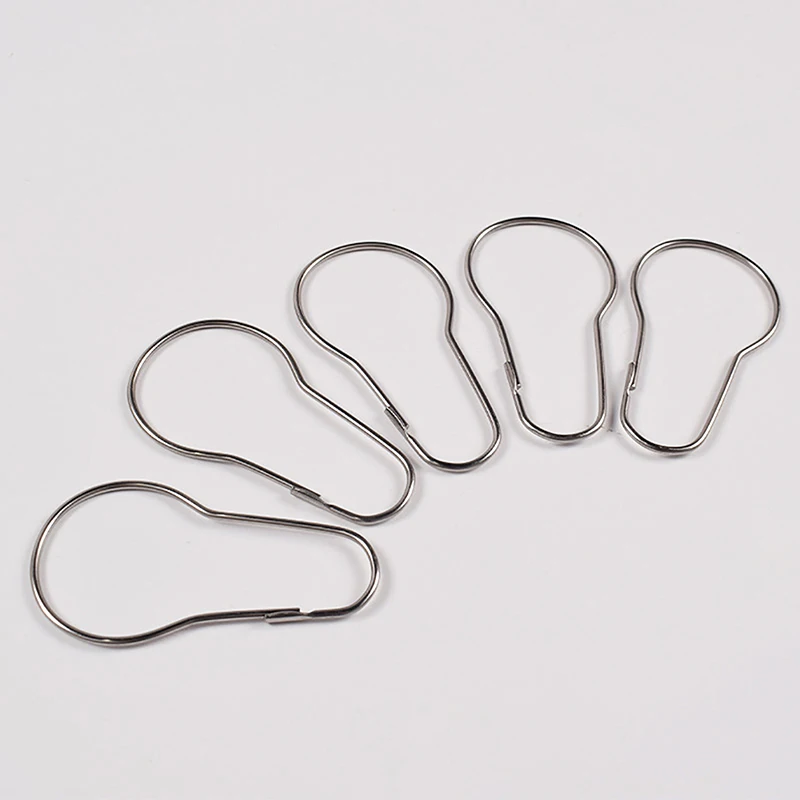 10/20pcs Curtain Open Gourd Rings Carabiner Keychain Clip Window Curtains Hook Bath Shower Curtains Rods Clamp Accessories