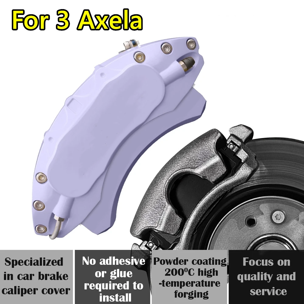 For Mazda 3 Axel Car Brake Caliper Cover Aluminum Alloy Metal Exterior Kit Fit 2.0L X 1.5L V VI 2014 2016 2019  2020 2021 2023