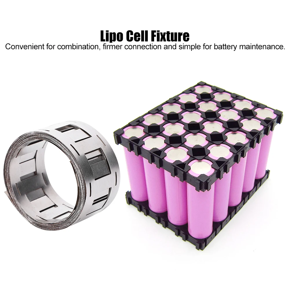 

100pcs Battery Combine Holder Fixed Splicing Bracket with 6.6ft Plated Connecting Sheet Battery Combine Holder