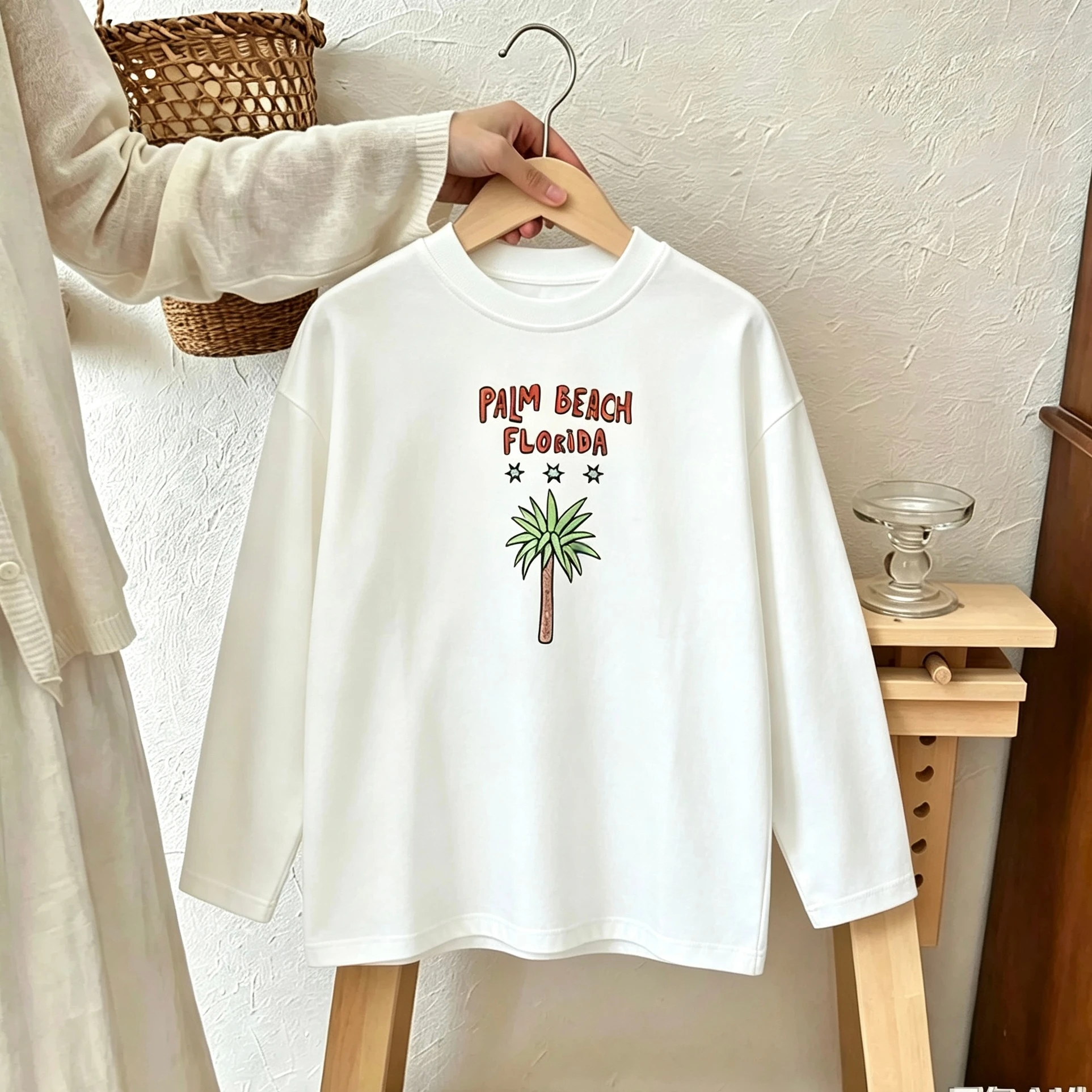 Lovely T Shirt Brand Spring Autumn Clothes Unisex Wear Simple Versatile Base Shirt Round Neck Tops Baby Boys Girls Printed T