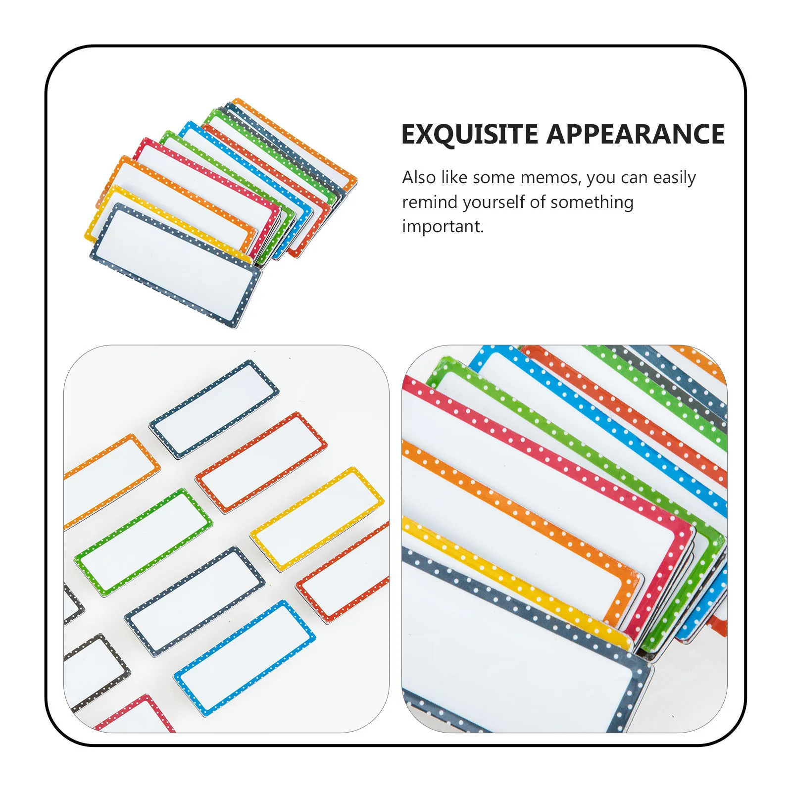 

16 Pcs Magnetic Name Tags EVA Stickers Erasable Dry Write Blank Memo Kitchen School Office Use Labels Folder Storage