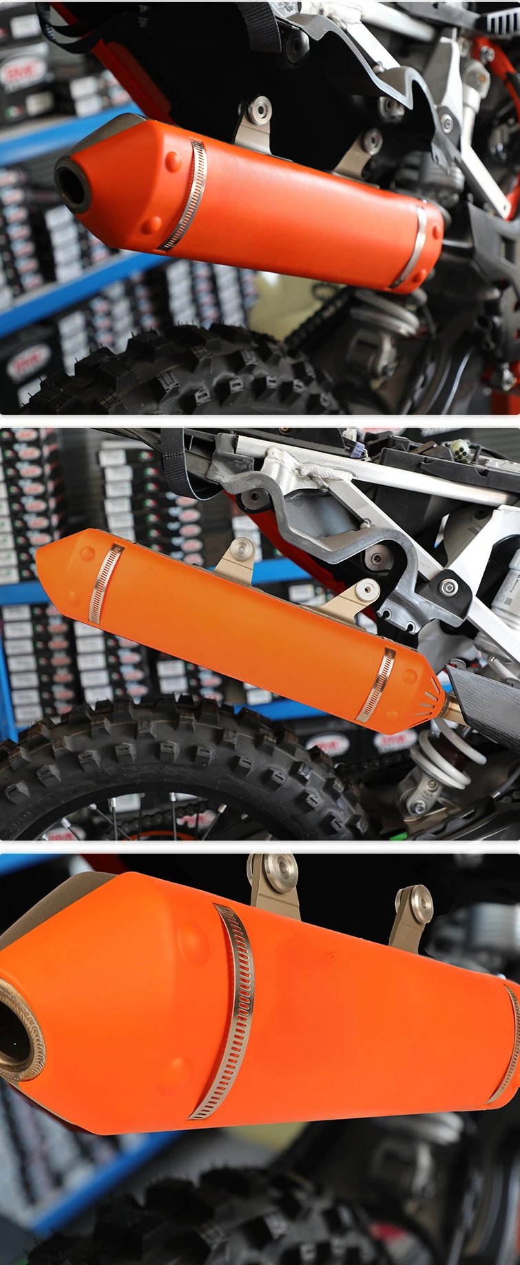 2024 Motocross-Auspuff-Heckteil-Schutzhülle für KTM EXC XC XCW 250 300 TPI Husqvarna TE 2020 2023, modifiziertes Zubehör – Detail 1