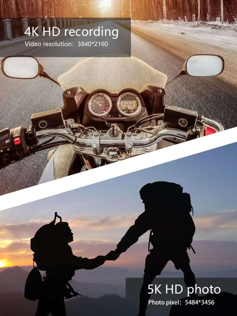 كاميرات الحركة نظارات شمسية كاميرات فيديو رياضية عالية الدقة عالية الجودة للدراجات النارية عالية الدقة بدقة 4K بطارية Sans Fil صغيرة محمولة #6