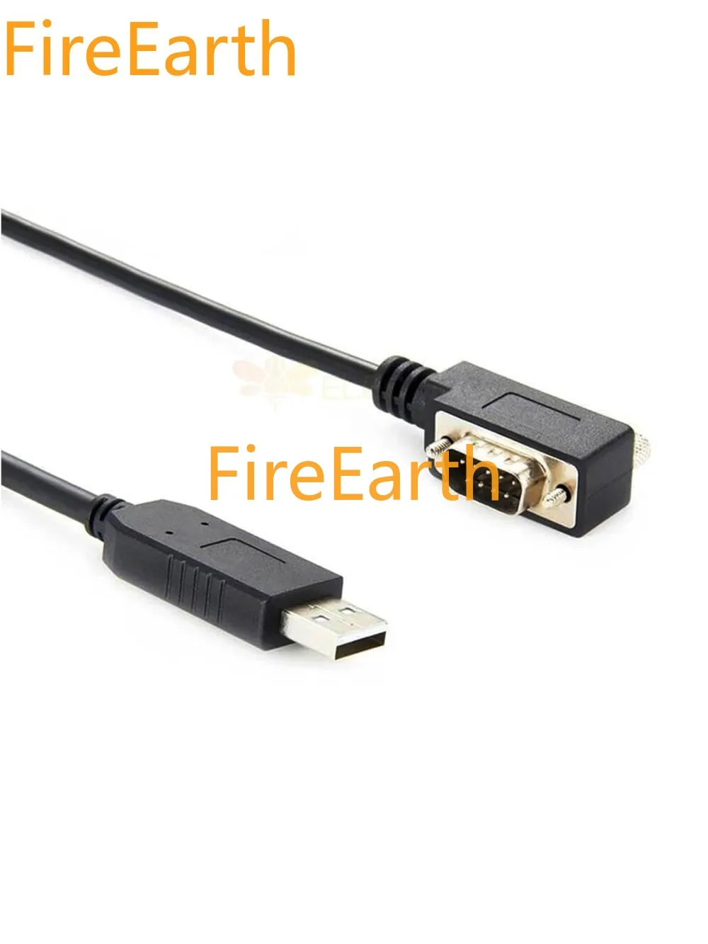 

USB 2.0 Male to FTDI RS232 DB9 Male Right Angle Serial Cable Fast Data Transfer Adapter Cable Length 1Meter
