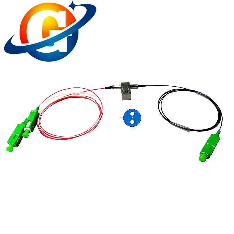 

1x2 Singlemode Polarization Maintaining Optical Switch Mechanical Bypass PM Optical Switch SC FC LC ST Connectors Customized