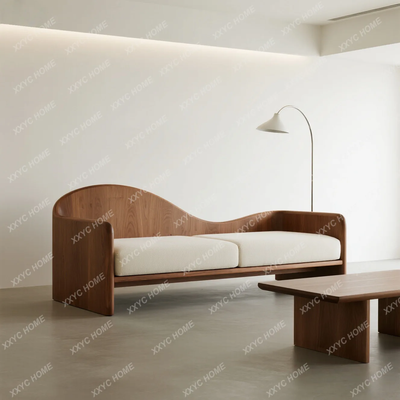 

Простой изогнутый диван в стиле Сонг, эстетичный, в стиле лофт, для гостиной, креативная мебель для отдыха, для отелей