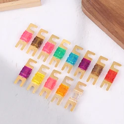 2Pcs Gold Plated Stud Car Fuses Mini Car Audio Fuse 20A 30A 40A 50A 60A 70A 80A 100A 120A 125A 150A 175A 200A 32V Auto Fuse