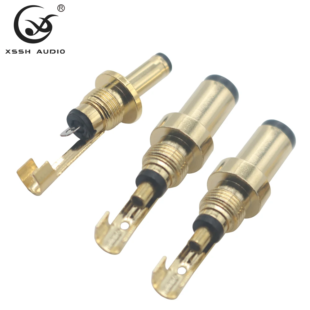 HIFI DC Power Plug DC-1.3G DC-1.7G DC-2.1G DC-2.5G XSSH Audio Hi-End Brass Direct Current 7.5mm Dia. Cable DC Power Connector